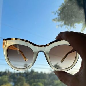 KATE YOUNG for TURA - Nikki Cat Eye Sunglasses in Champagne - NWT